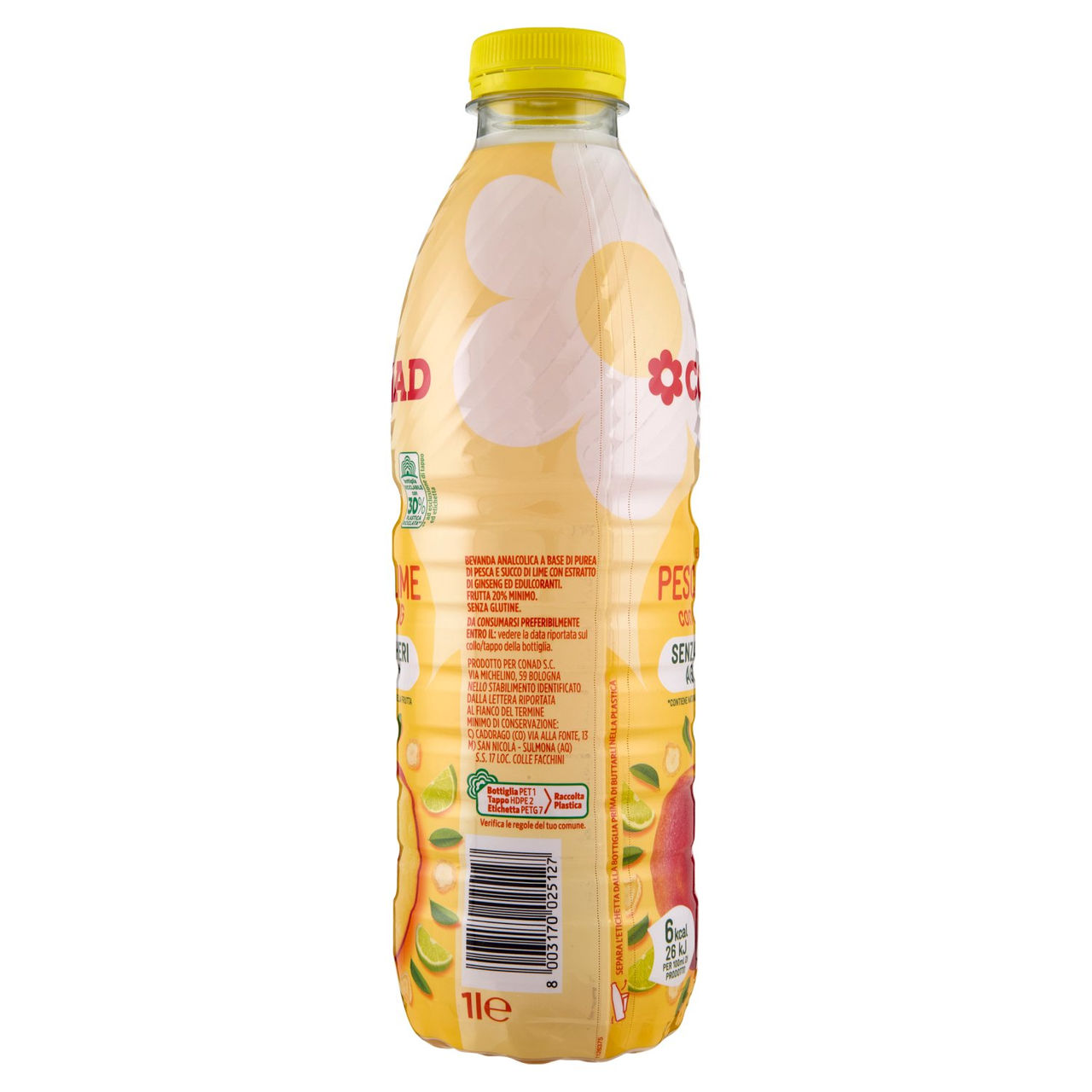 Succo di frutta Pesca Lime Ginseng 1 l Conad