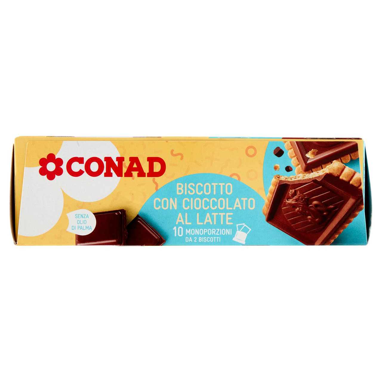 Biscotto con Cioccolato al Latte 10 x 25 g Conad