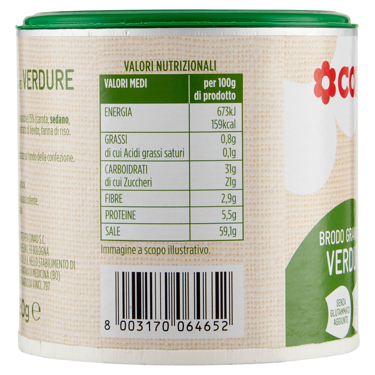 Brodo Granulare Vegetale 150g Conad vendita online