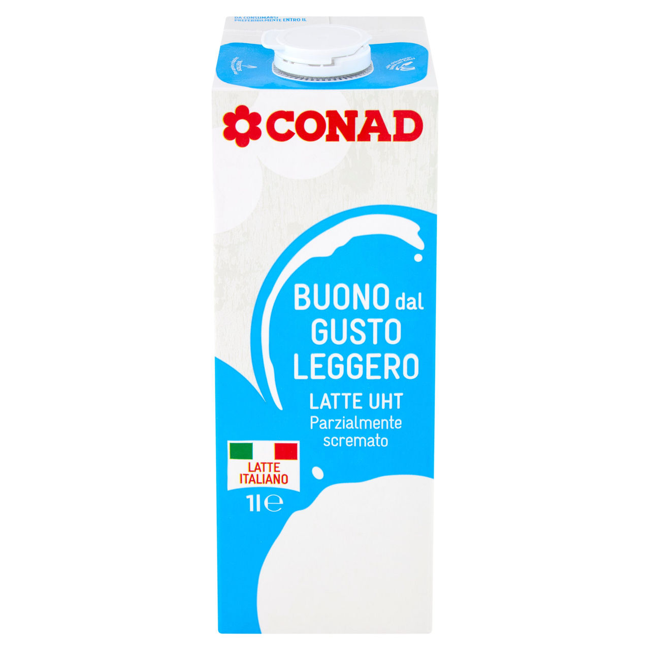 Latte Parzialmente Scremato UHT Leggero 1 l Conad