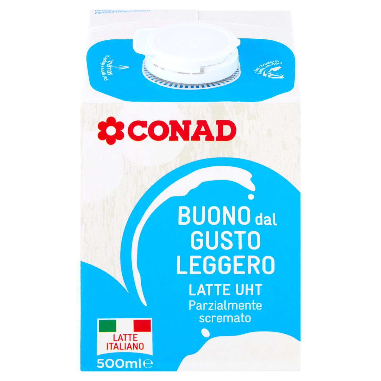 Latte UHT Parzialmente scremato 500 ml Conad