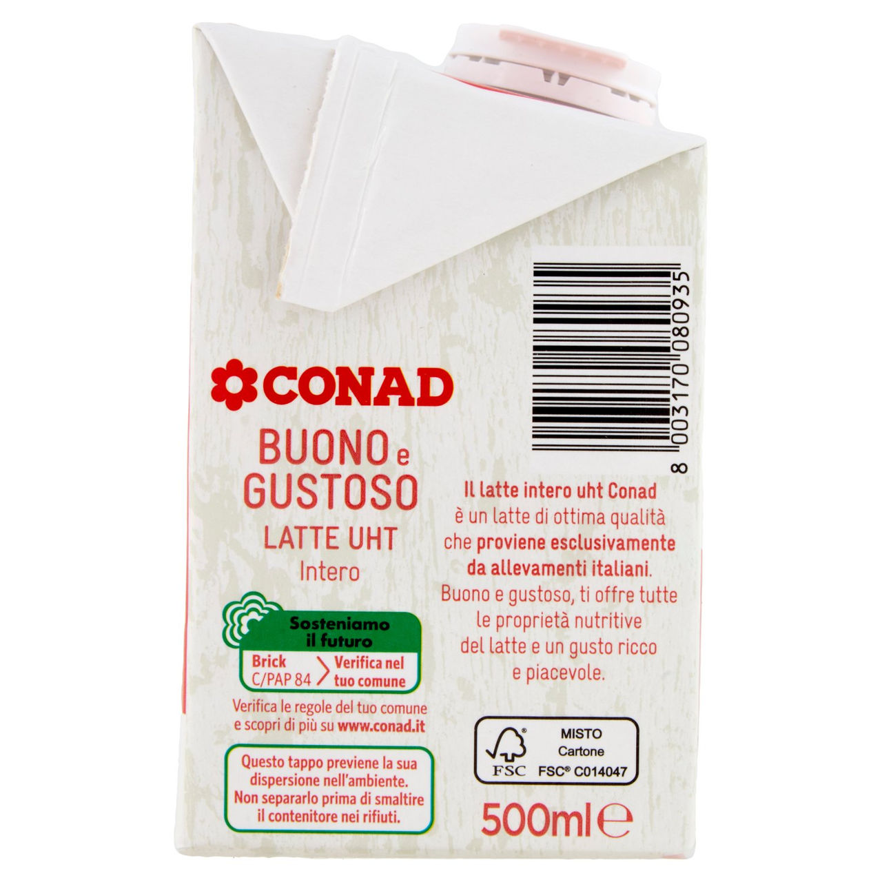 Latte UHT Intero 500 ml Conad in vendita online