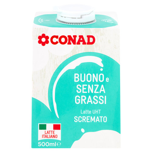 CONAD Buono e Senza Grassi Latte UHT Scremato 500 ml