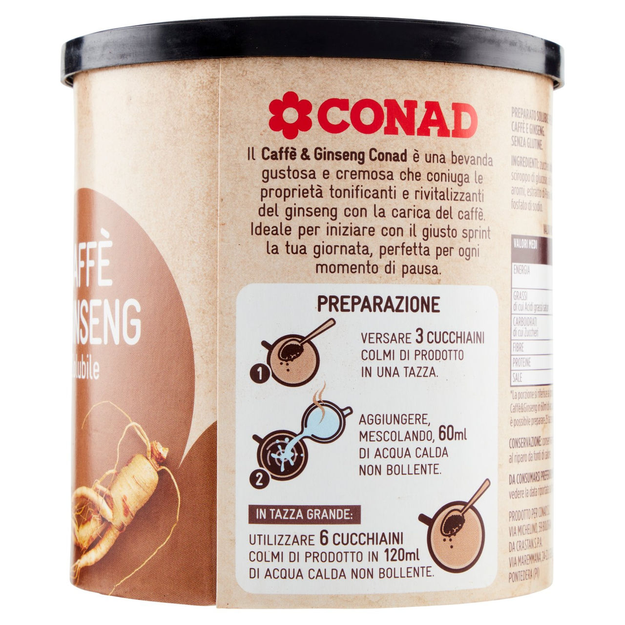 Caffè & Ginseng Solubile 250g Conad vendita online