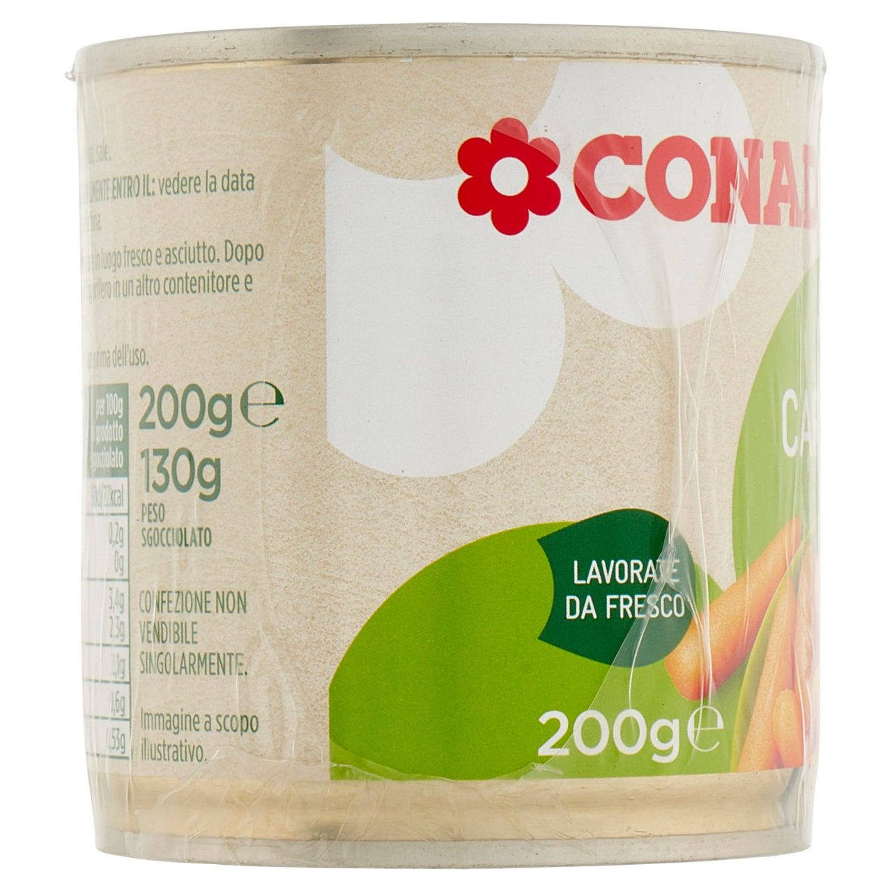 Carotine 3 x 200 g Conad in vendita online