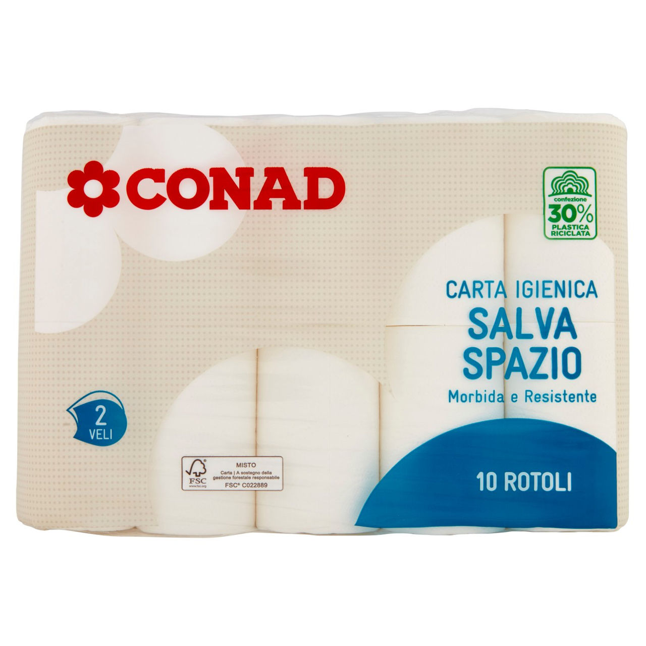 Carta Igienica Salva Spazio 2 Veli 10 Rotoli Conad