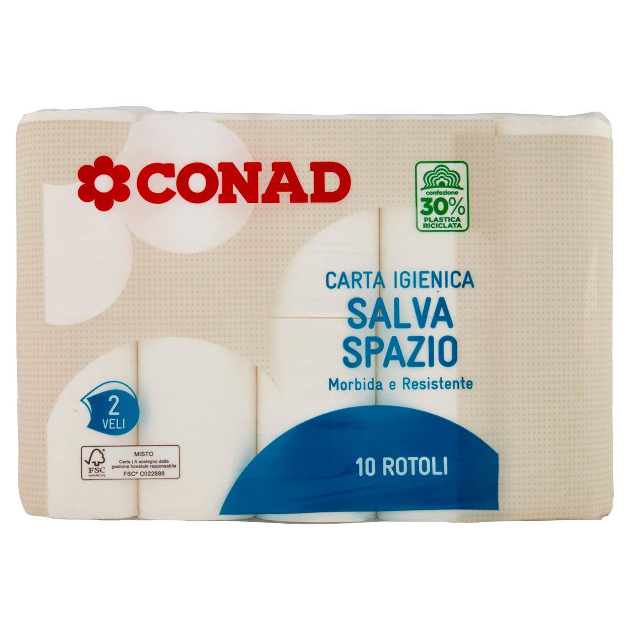 Carta Igienica Salva Spazio 2 Veli 10 Rotoli Conad