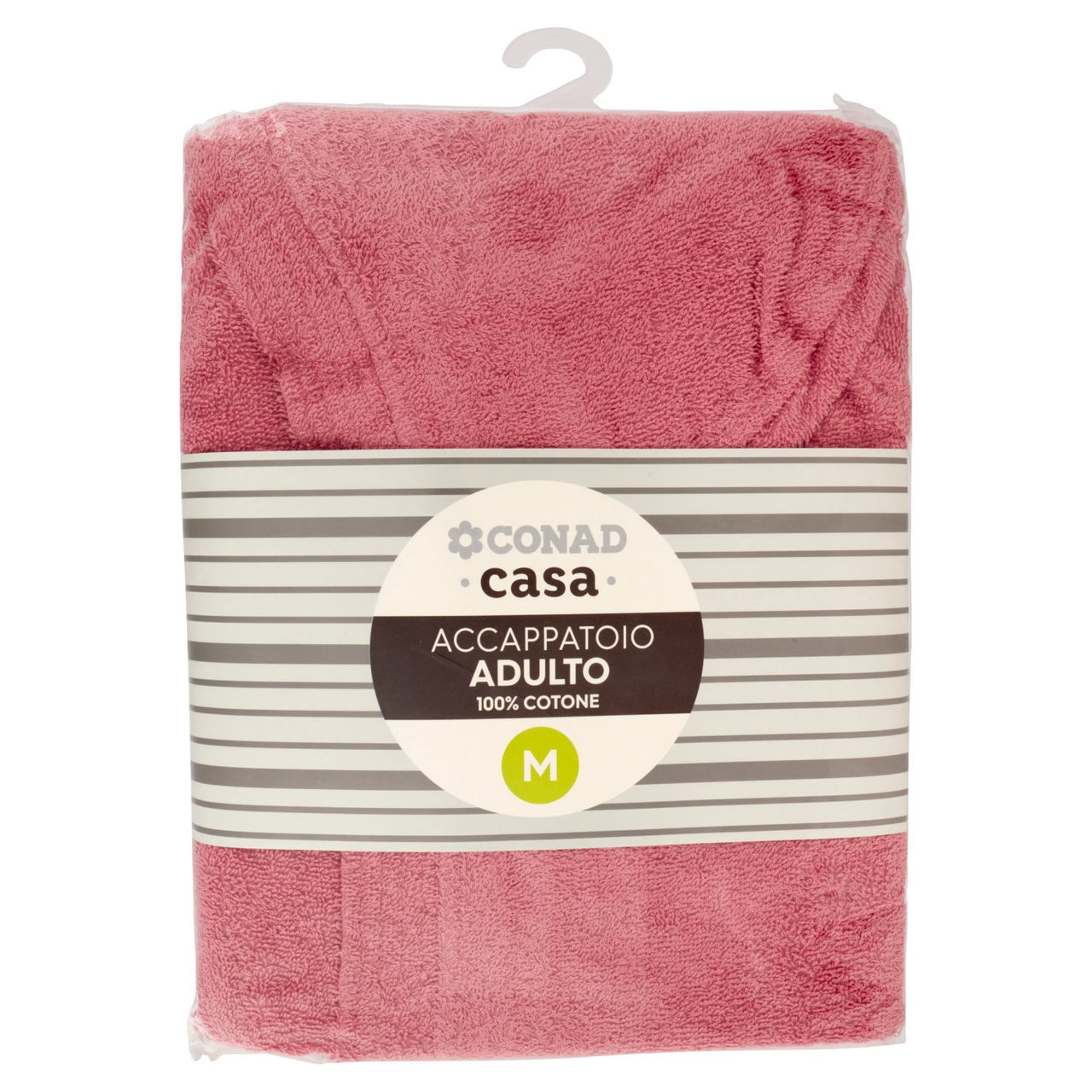 CONAD casa Accappatoio Adulto 100% Cotone M Rosa Antico