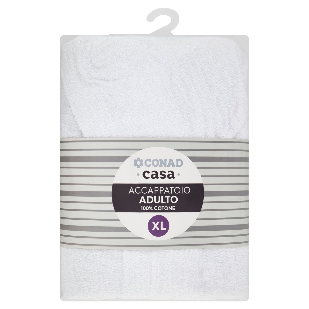 CONAD casa Accappatoio Adulto 100% Cotone XL Bianco