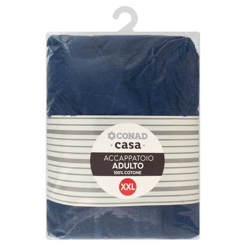 CONAD casa Accappatoio Adulto 100% Cotone XXL Blu Scuro