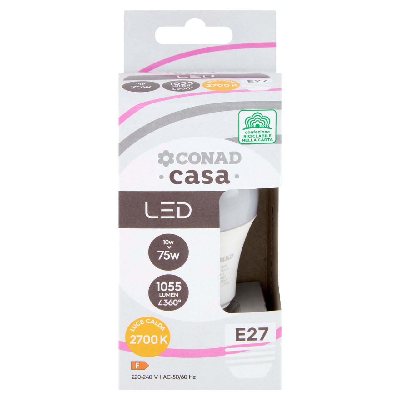 CONAD casa Led 10W 1055 Lumen E27 Luce Calda