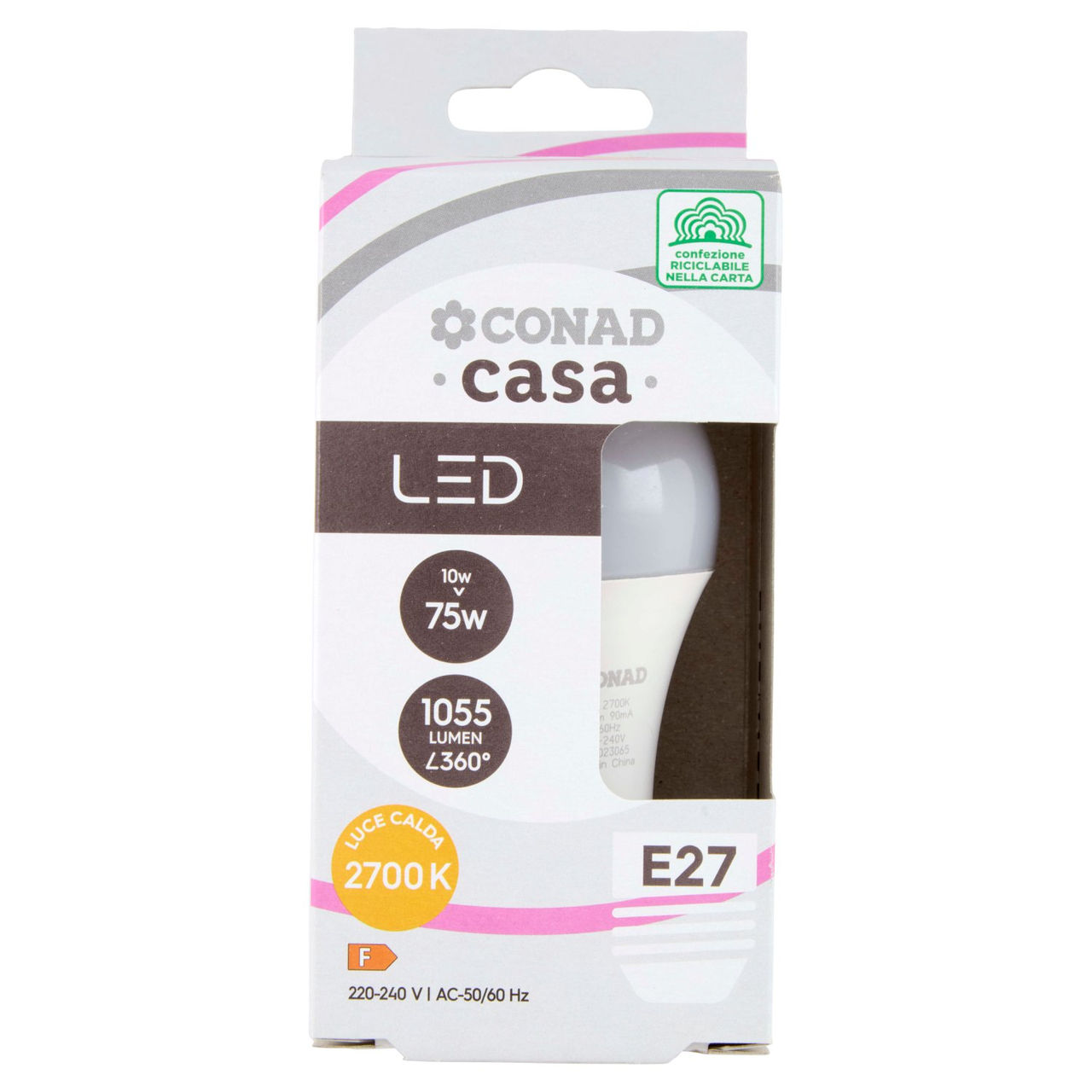 CONAD casa Led 10W 1055 Lumen E27 Luce Calda