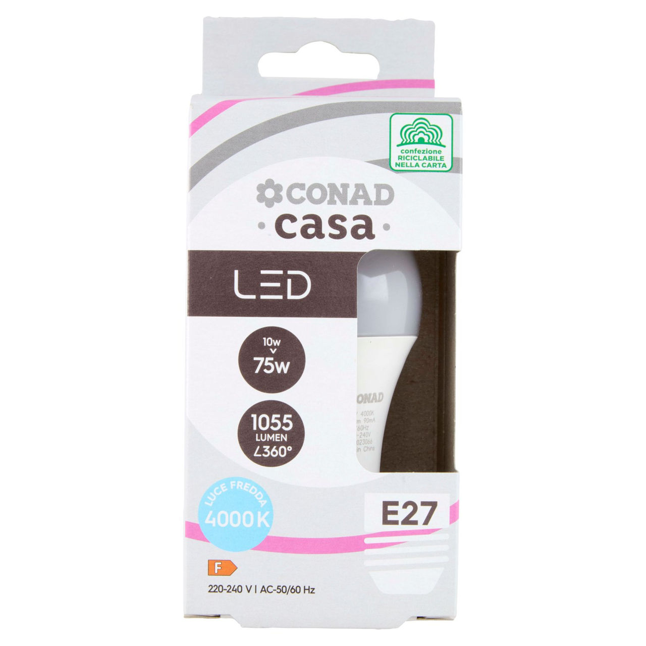 CONAD casa Led 10W 1055 Lumen E27 Luce Fredda
