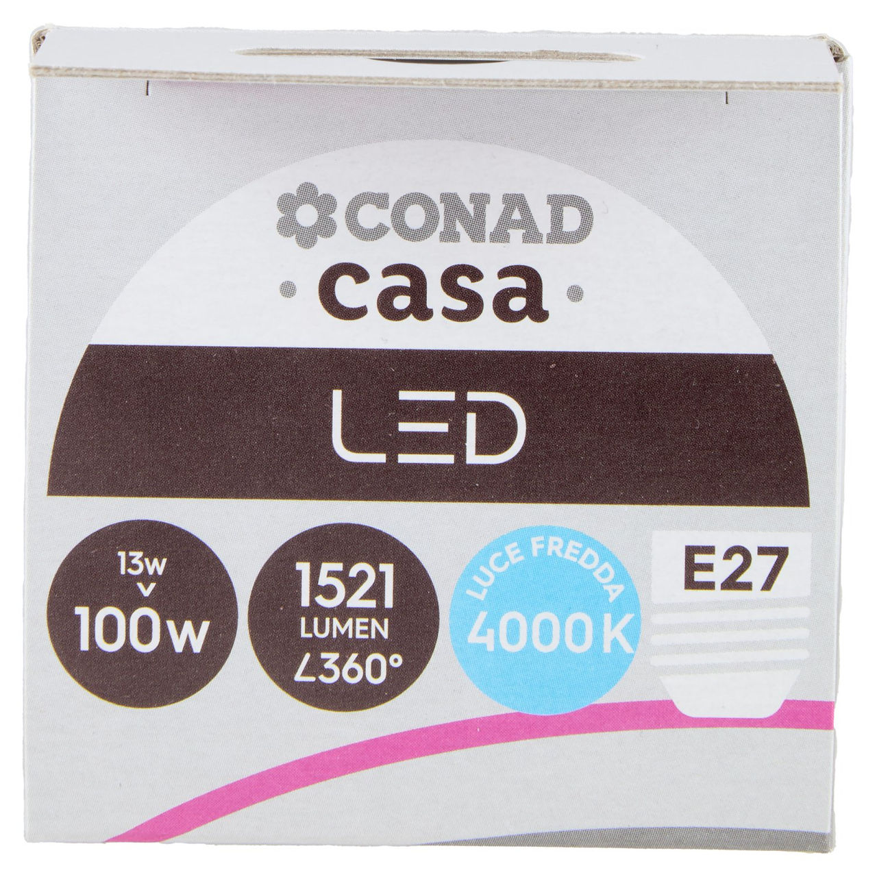 CONAD casa Led 13W 1521 Lumen E27 Luce Fredda