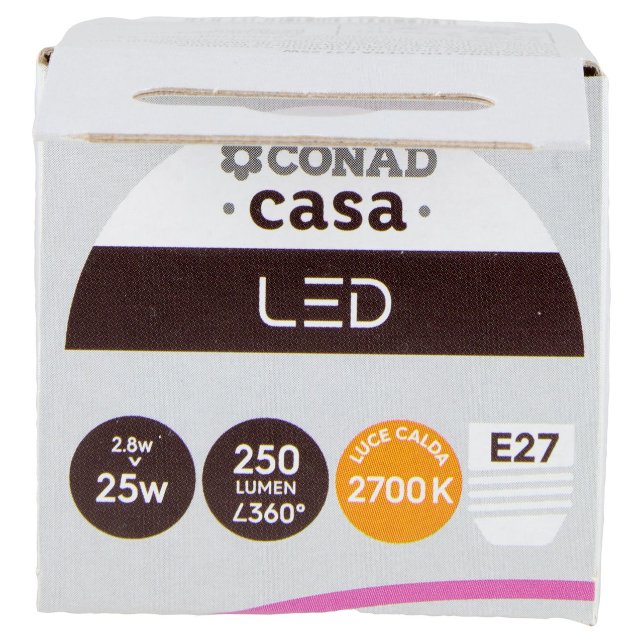 CONAD casa Led 2.8W 250 Lumen E27 Luce Calda