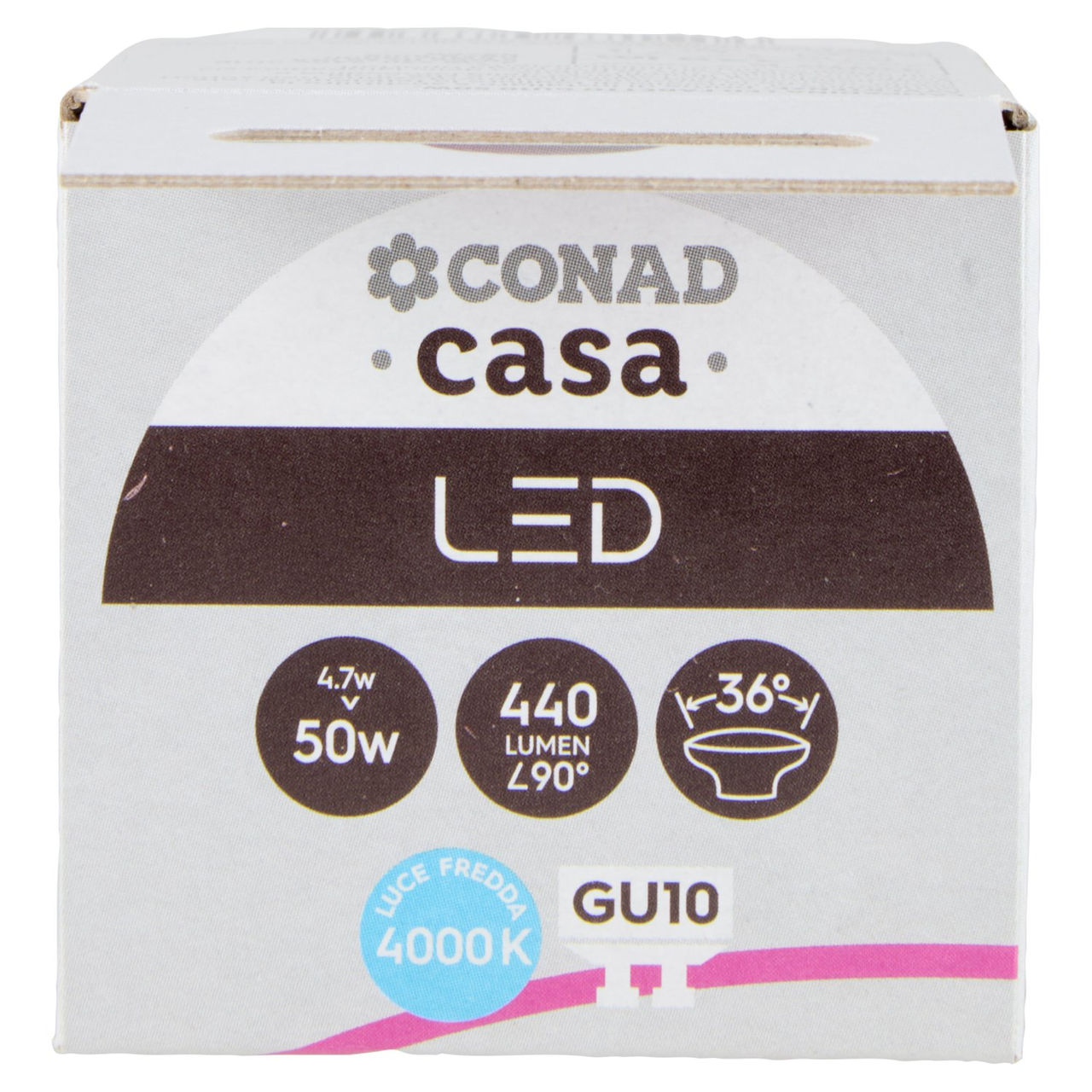 CONAD casa Led 4.7W 440 Lumen GU10 Luce Fredda