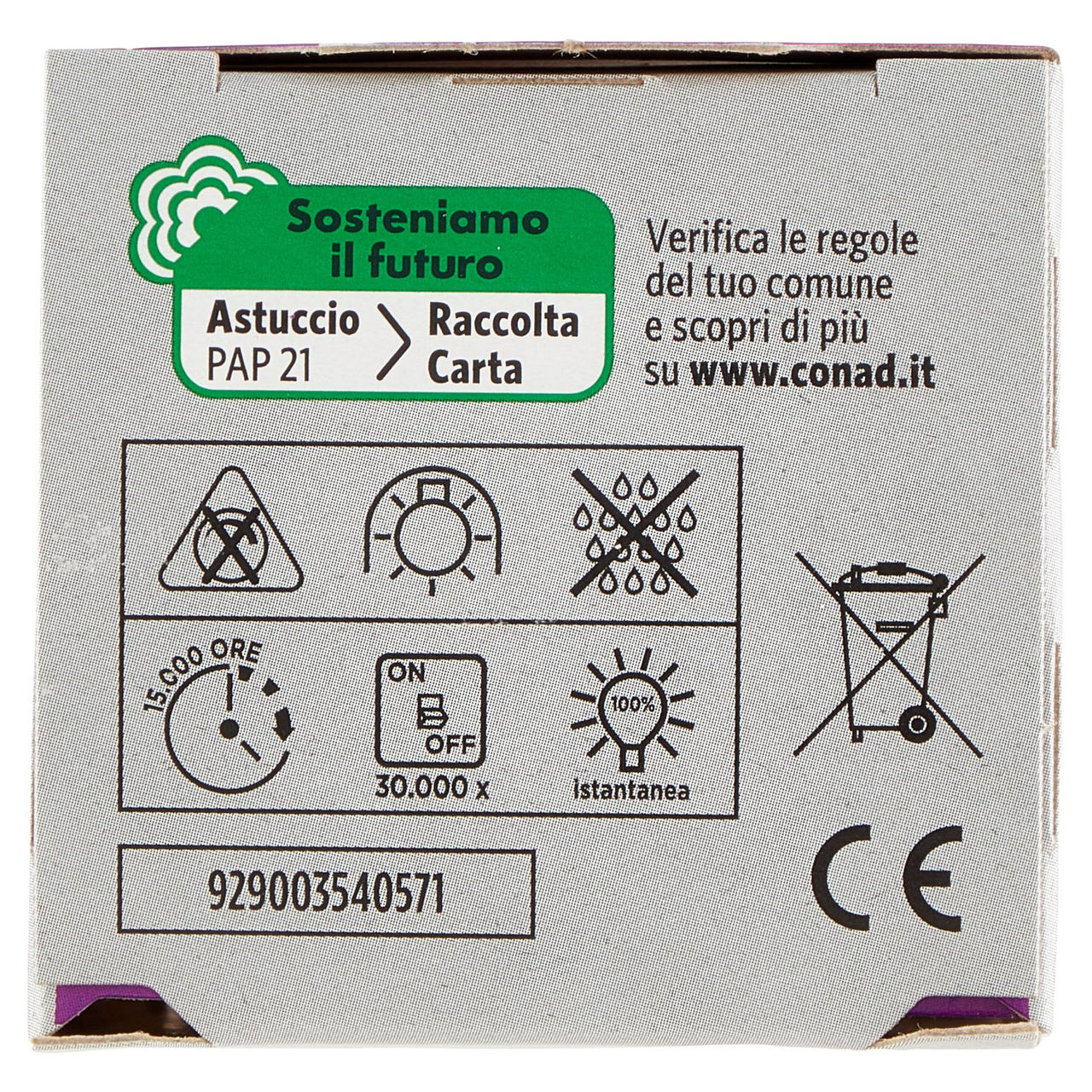 CONAD casa Led 4.9W 470 Lumen E14 Luce Calda
