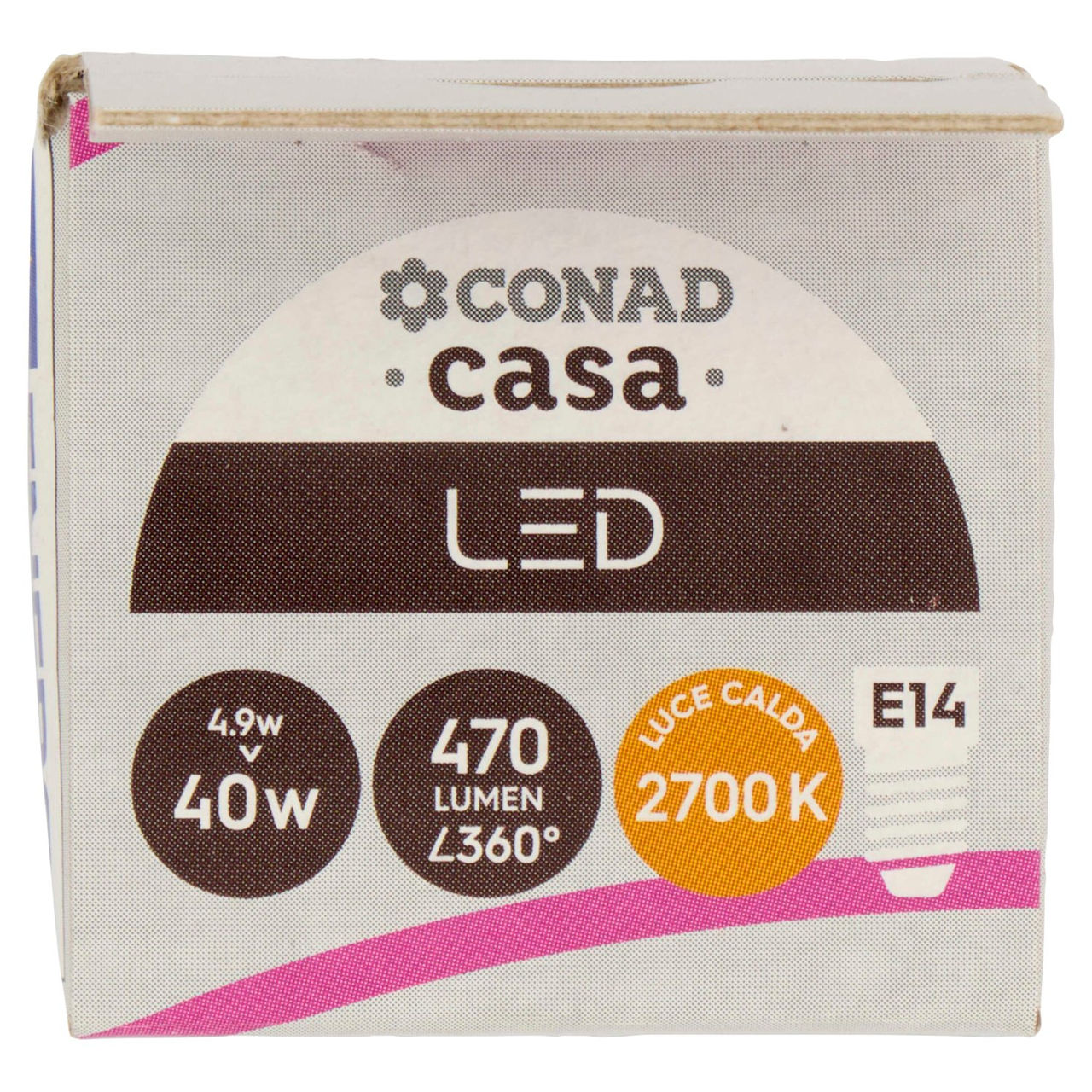 CONAD casa Led 4.9W 470 Lumen E14 Luce Calda