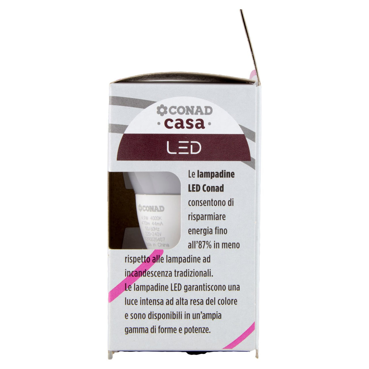 CONAD casa Led 4.9W 470 Lumen E14 Luce Fredda