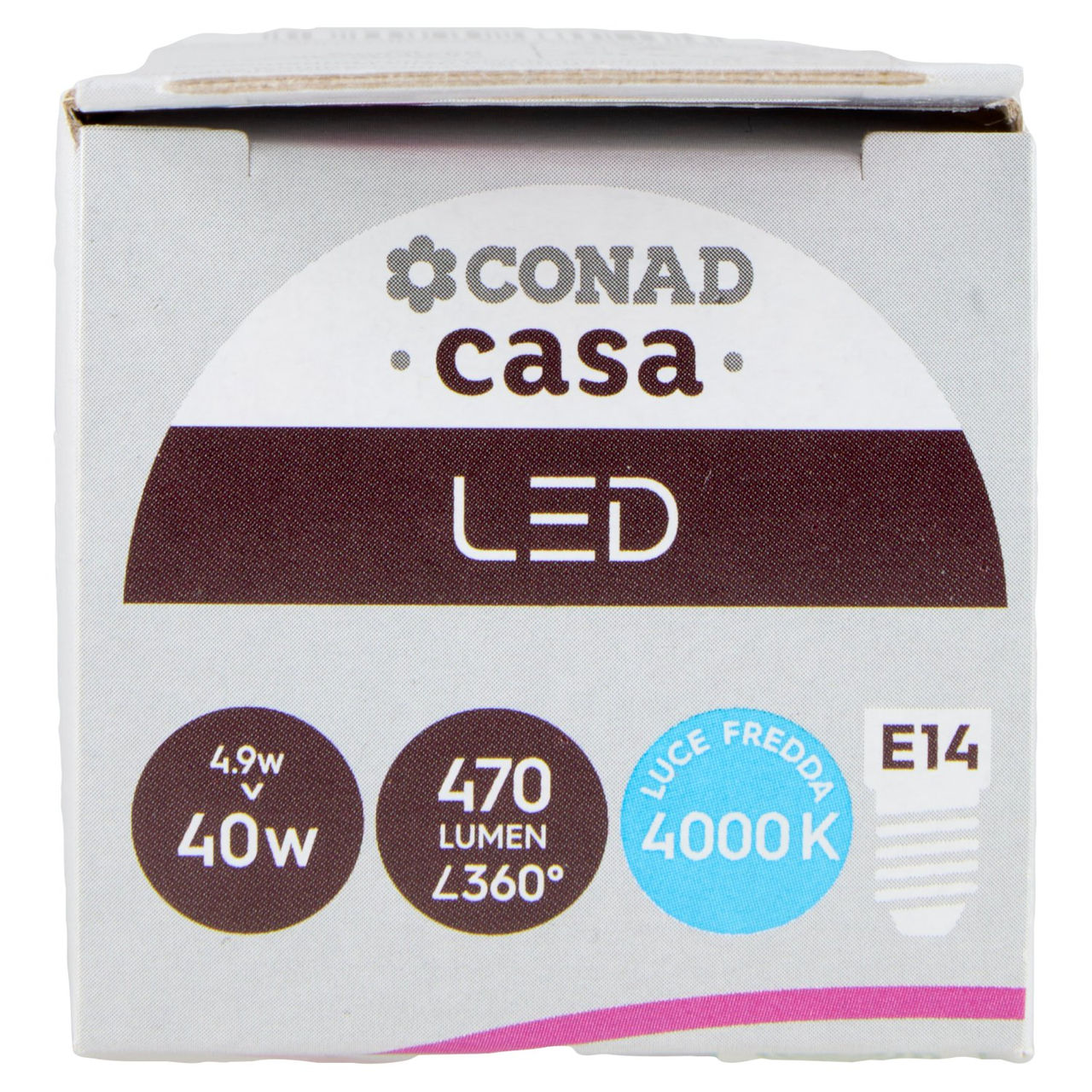 CONAD casa Led 4.9W 470 Lumen E14 Luce Fredda