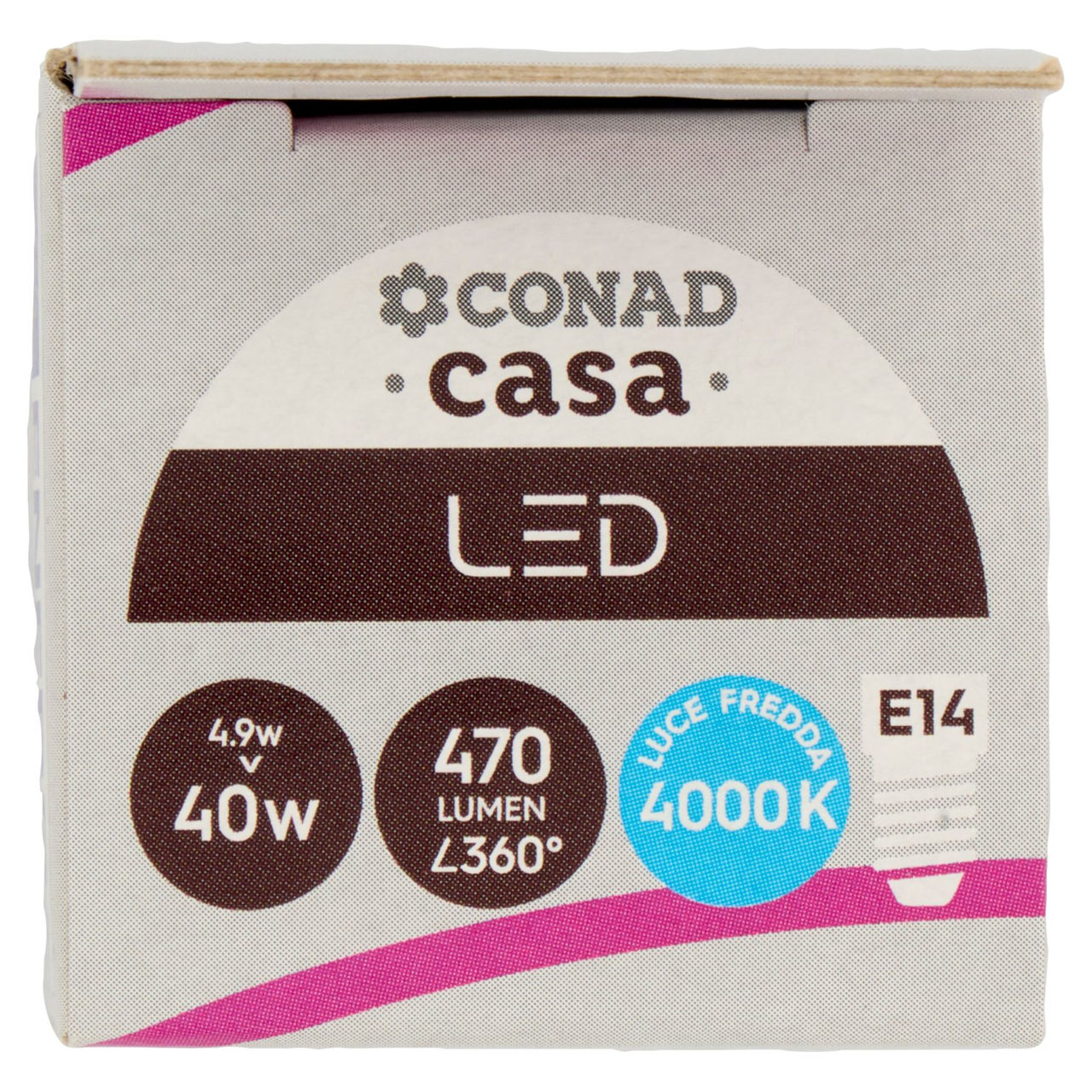 CONAD casa Led 4.9W 470 Lumen E14 Luce Fredda