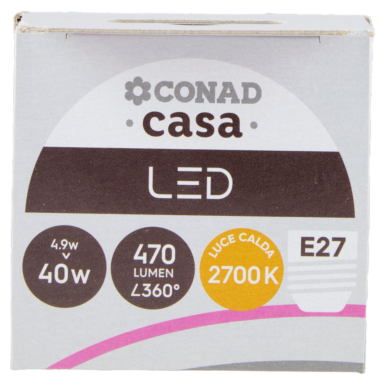 CONAD casa Led 4,9W 470 Lumen E27 Luce Calda