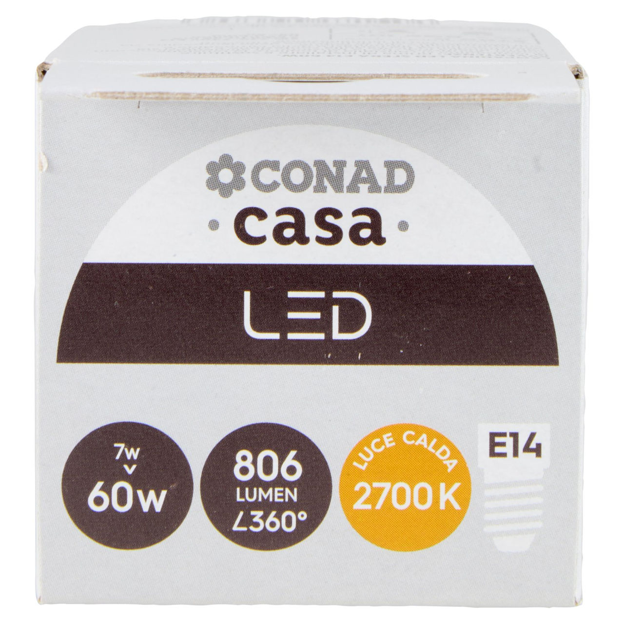 CONAD casa Led 7W 806 Lumen E14 Luce Calda