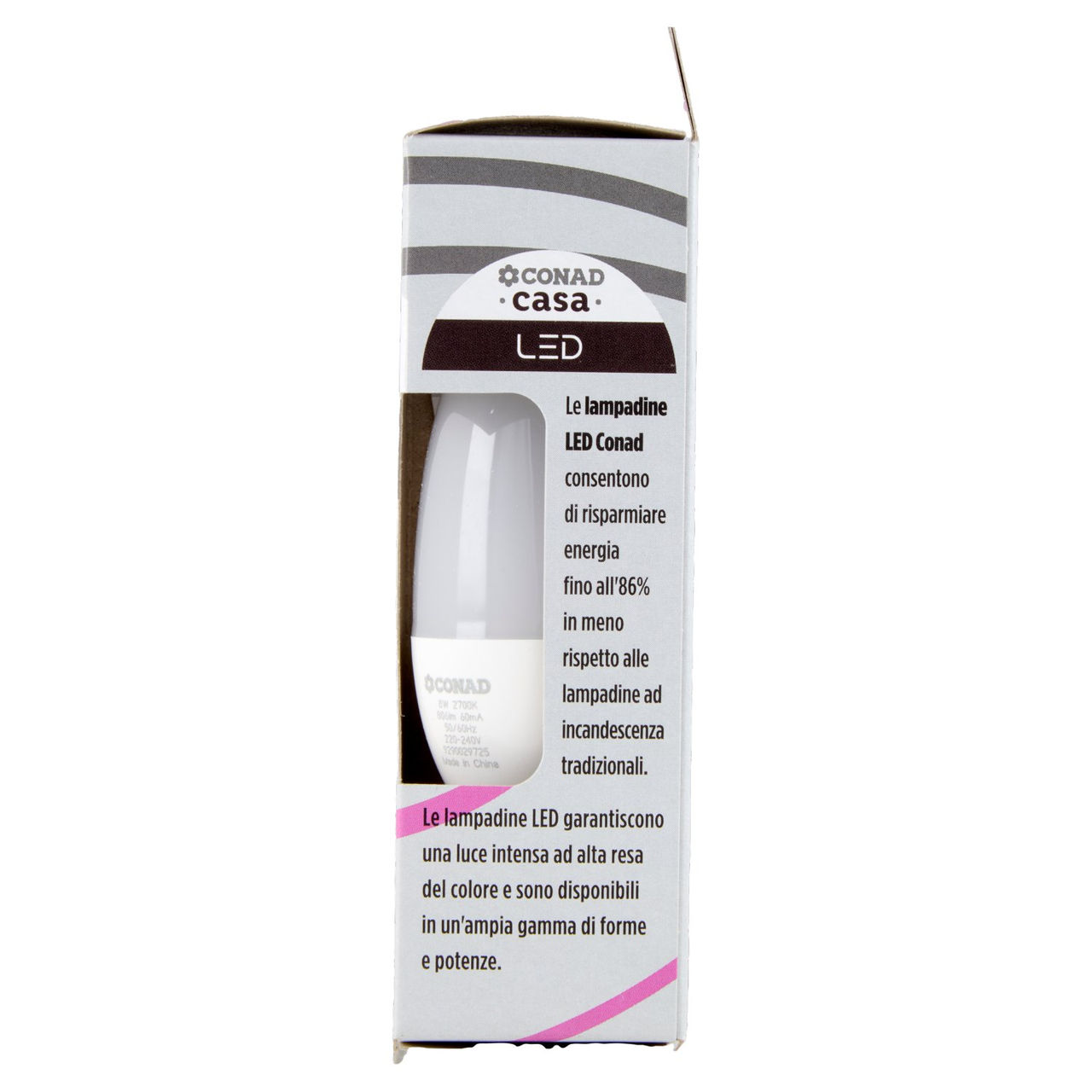 CONAD casa Led 8W 806 Lumen E14 Luce Calda