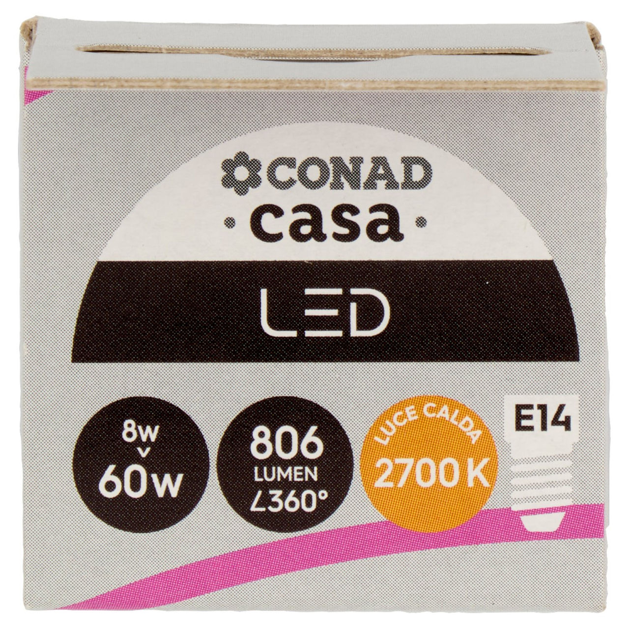 CONAD casa Led 8W 806 Lumen E14 Luce Calda