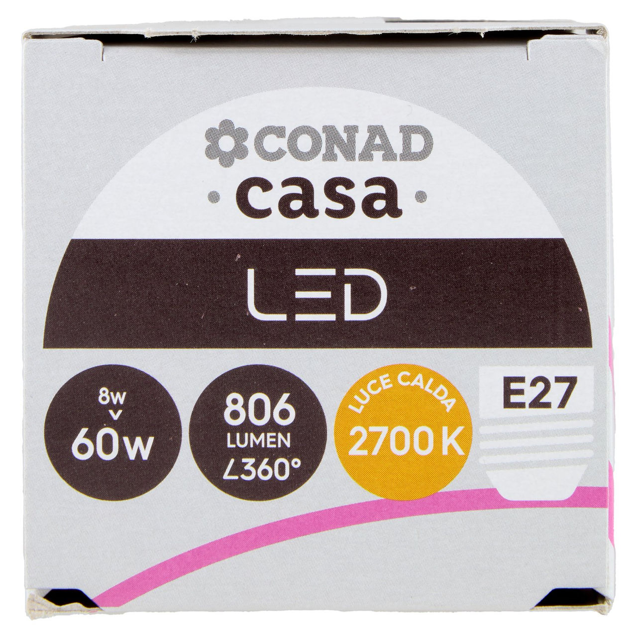 CONAD casa Led 8W 806 Lumen E27 Luce Calda