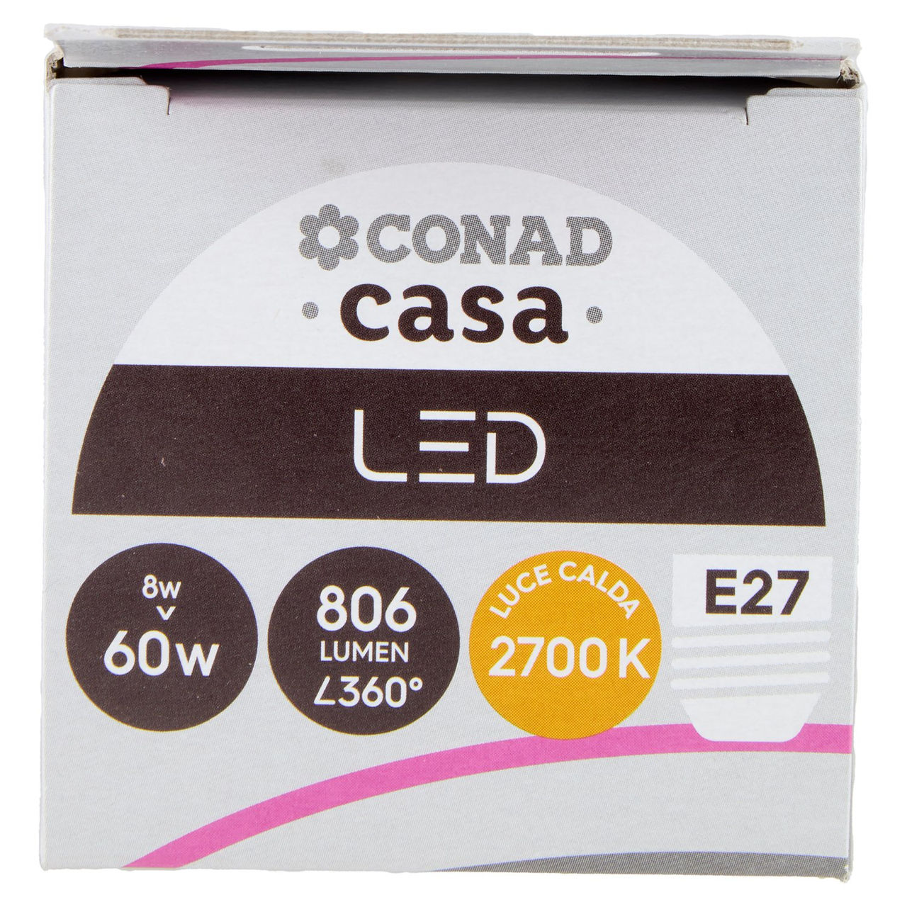 CONAD casa Led 8W 806 Lumen E27 Luce Calda