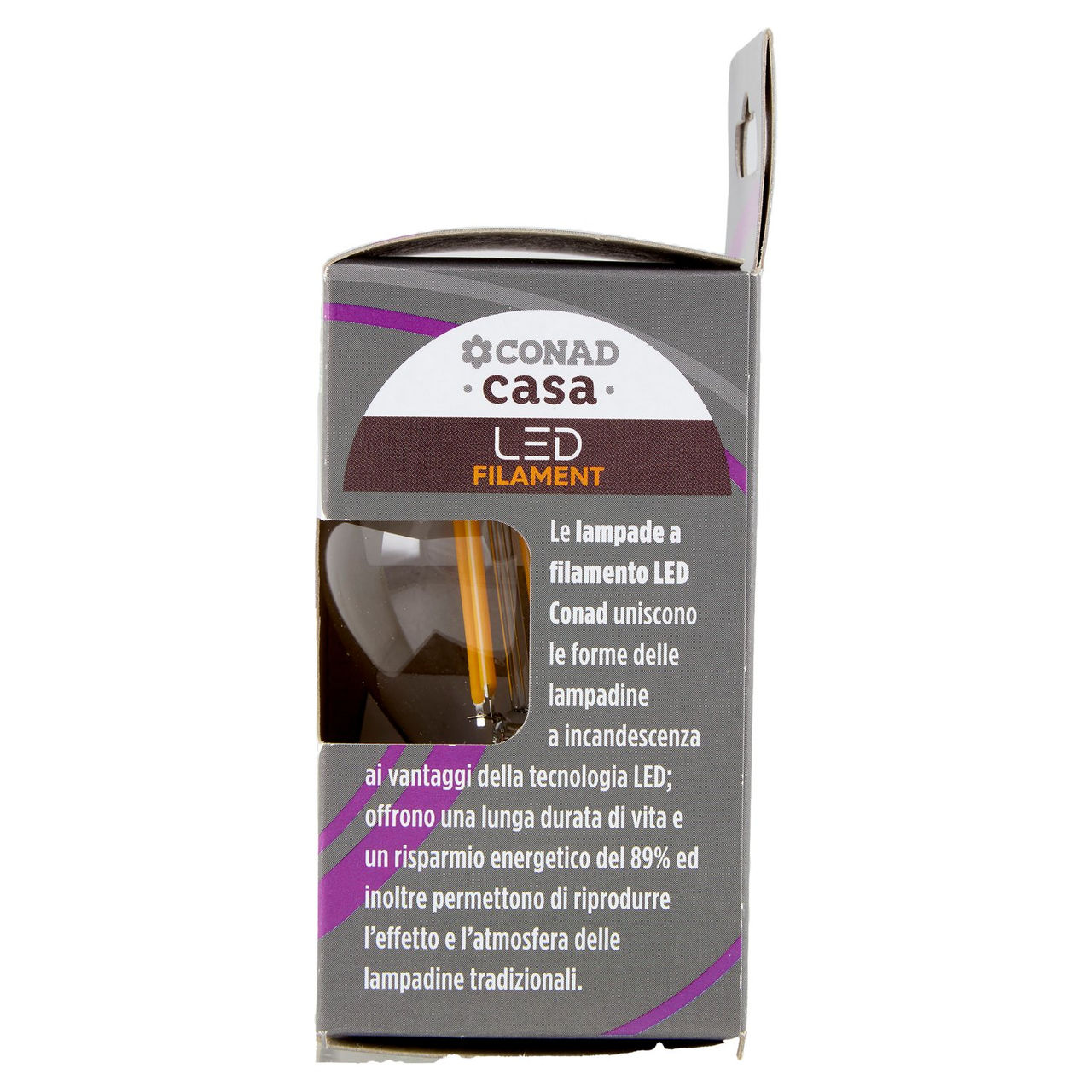 CONAD casa Led Filament 4.3W 470 Lumen E14 Luce Calda