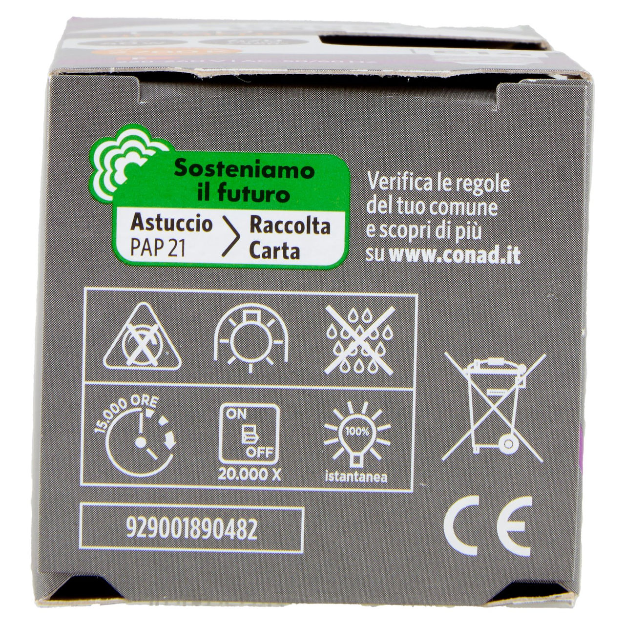 CONAD casa Led Filament 4.3W 470 Lumen E14 Luce Calda