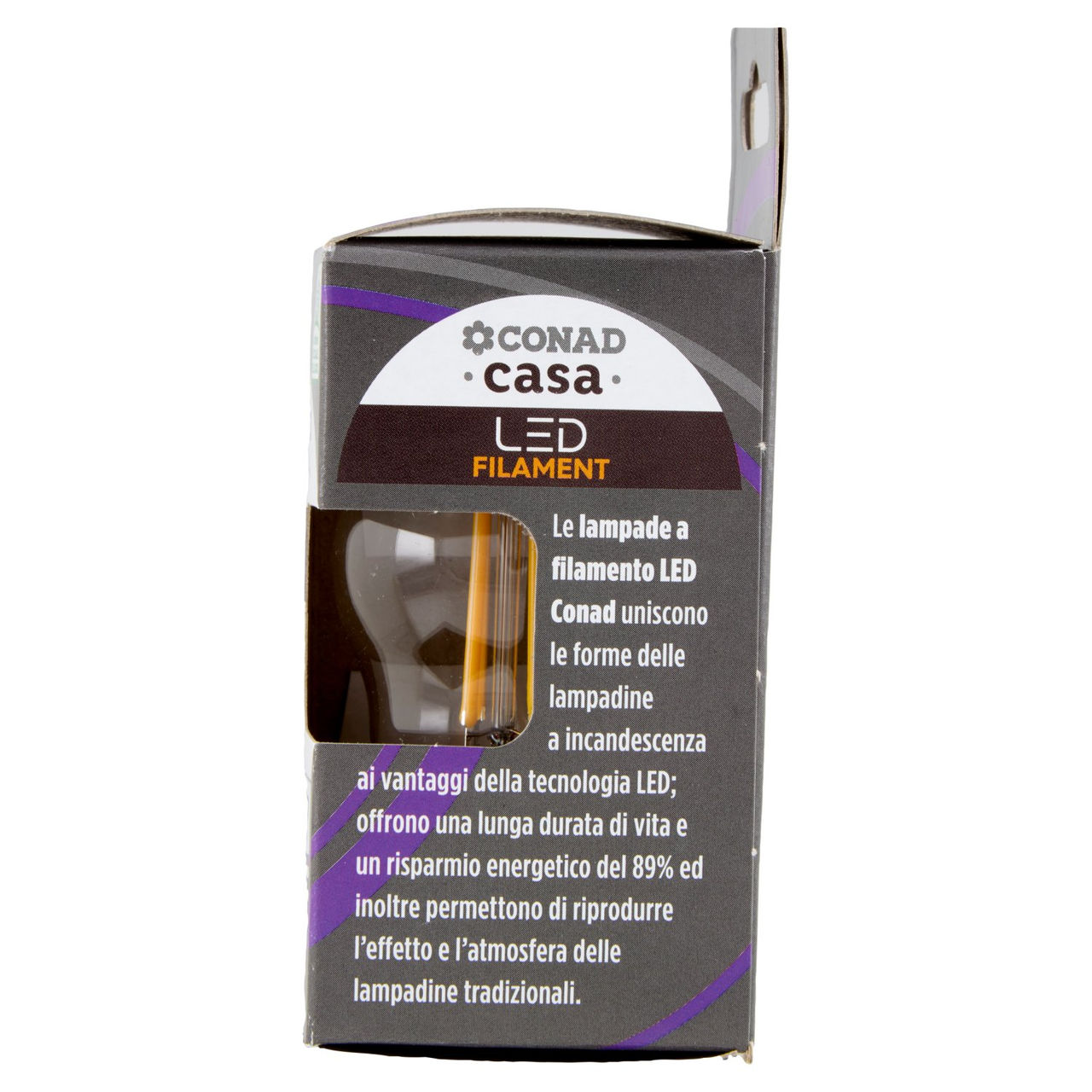 CONAD casa Led Filament 4.3W 470 Lumen E27 Luce Calda