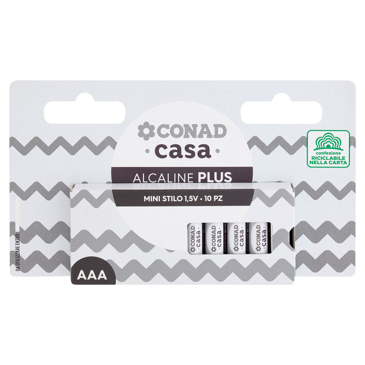 CONAD casa Pile Alcaline Plus Mini Stilo 1,5V 10 pz