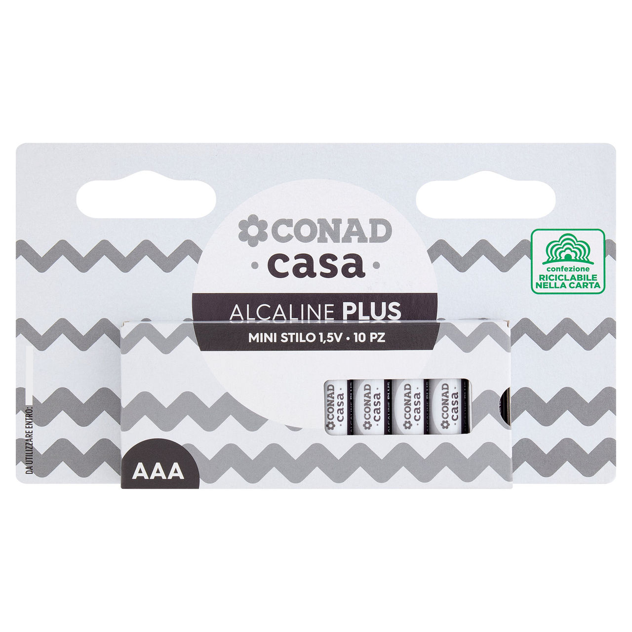 CONAD casa Pile Alcaline Plus Mini Stilo 1,5V 10 pz