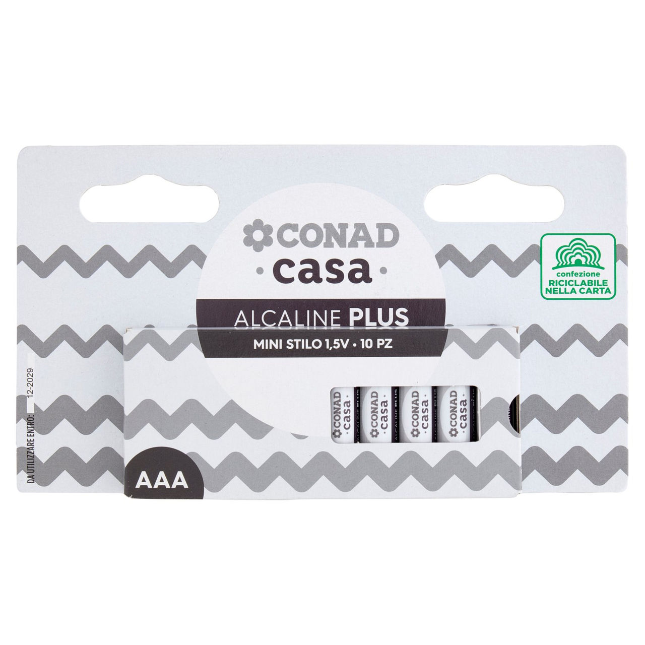 CONAD casa Pile Alcaline Plus Mini Stilo 1,5V 10 pz