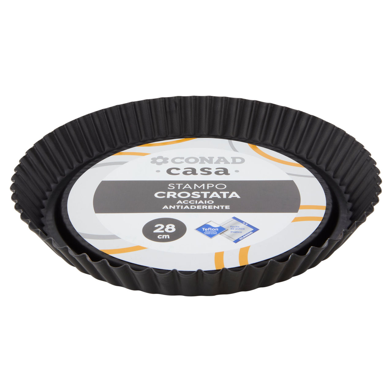 CONAD casa Stampo Crostata Acciaio Antiaderente 28 cm