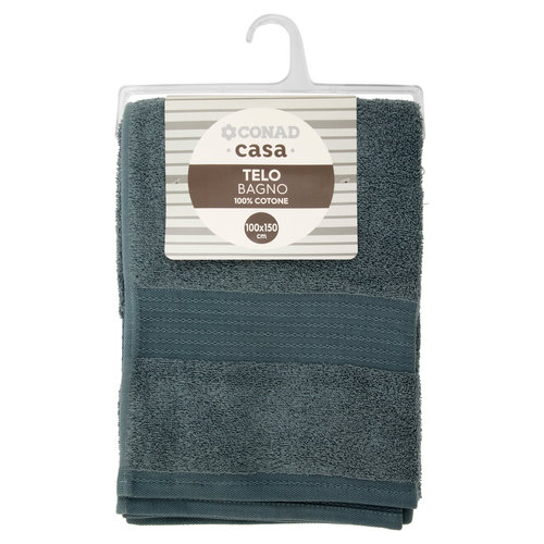 CONAD casa Telo Bagno 100% Cotone 100x150 cm Petrolio