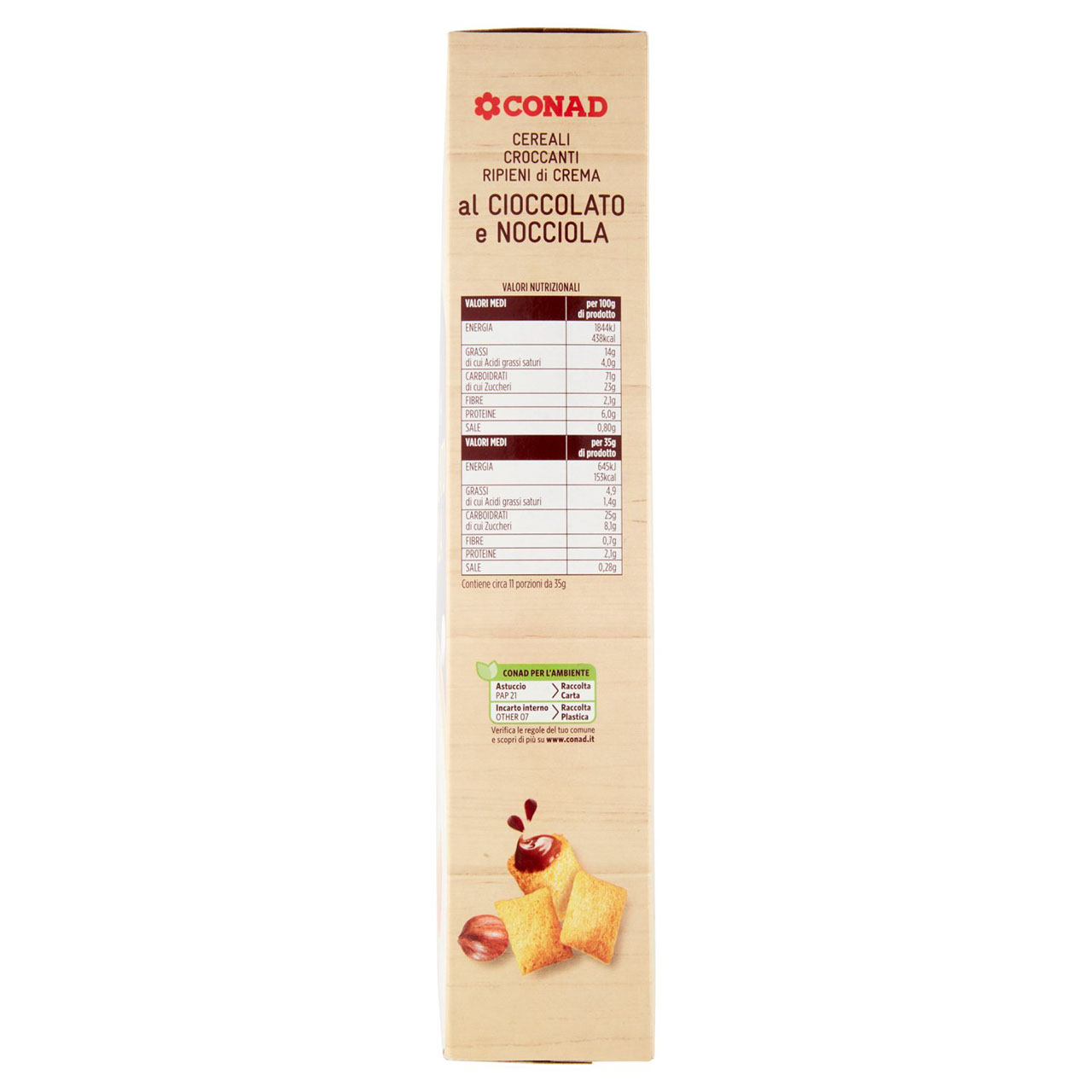 Cereali Croccanti con Cioccolato e Nocciole Conad