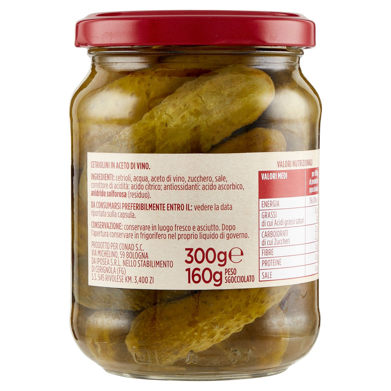 Cetriolini Sottaceto 300 g Conad in vendita online