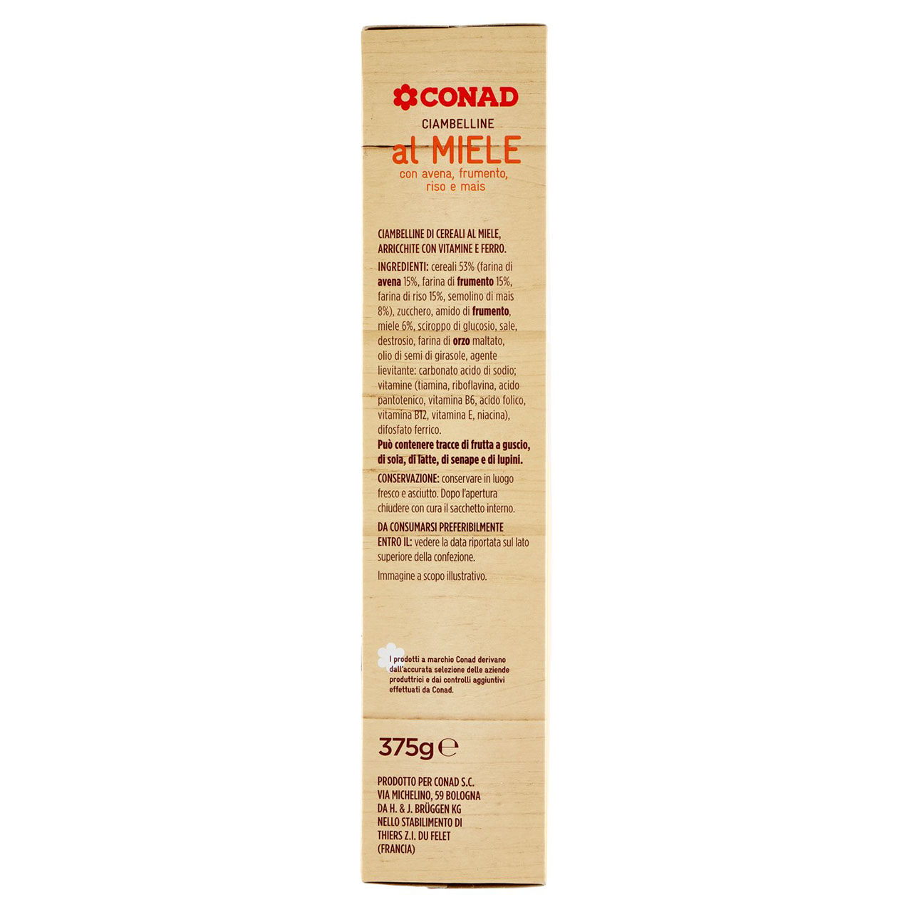 Ciambelline Miele Avena Frumento Riso Mais Conad