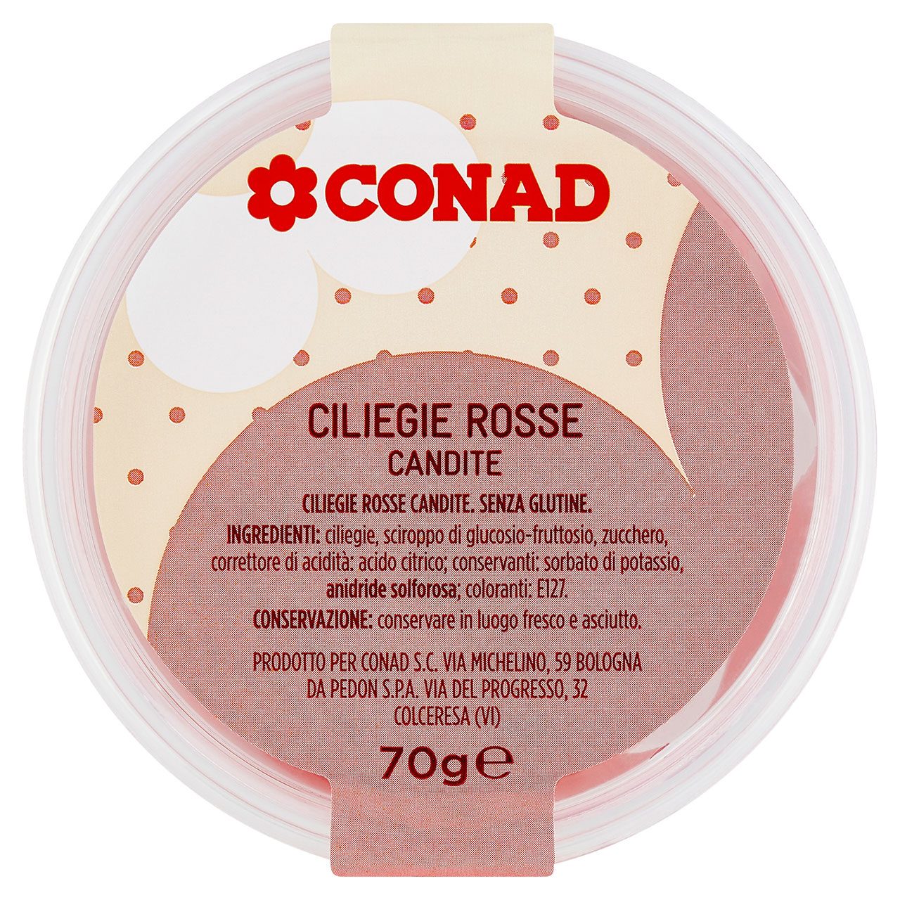 Ciliegie Rosse Candite 70 g Conad online