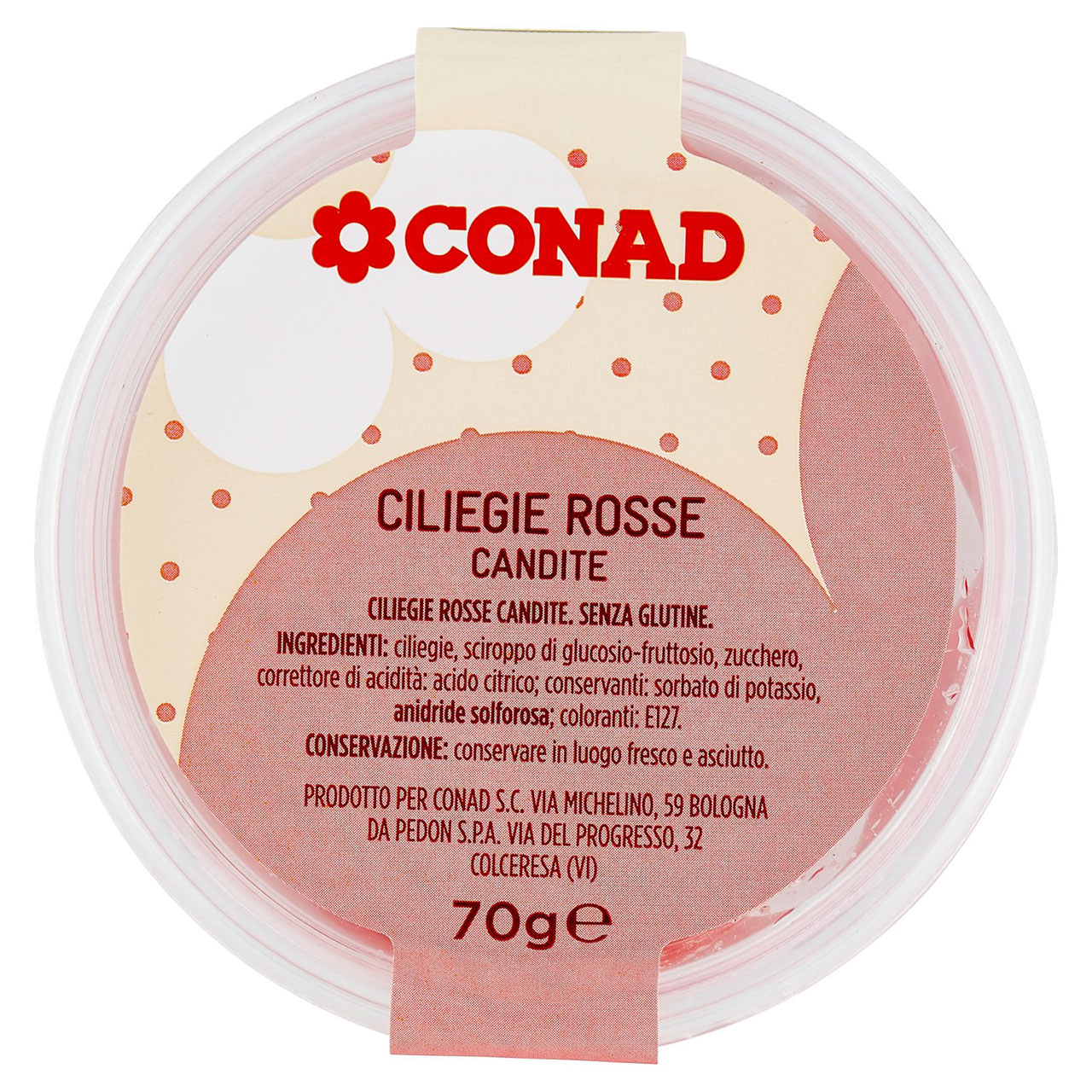 Ciliegie Rosse Candite 70 g Conad online