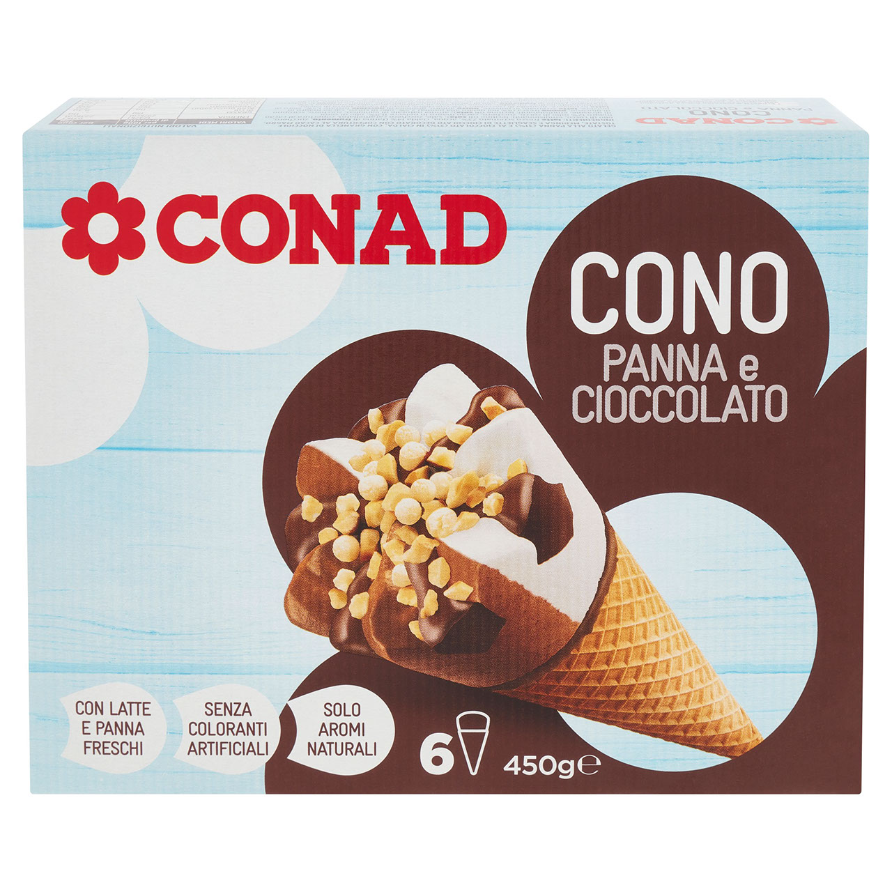 Cono Panna e Cioccolato 6 gelati Conad online