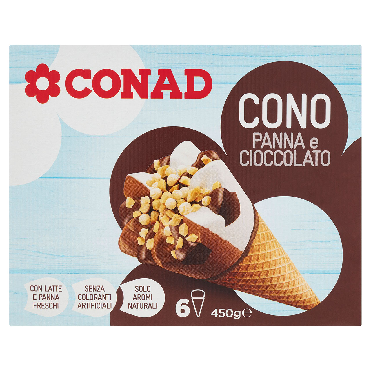 Cono Panna e Cioccolato 6 gelati Conad online