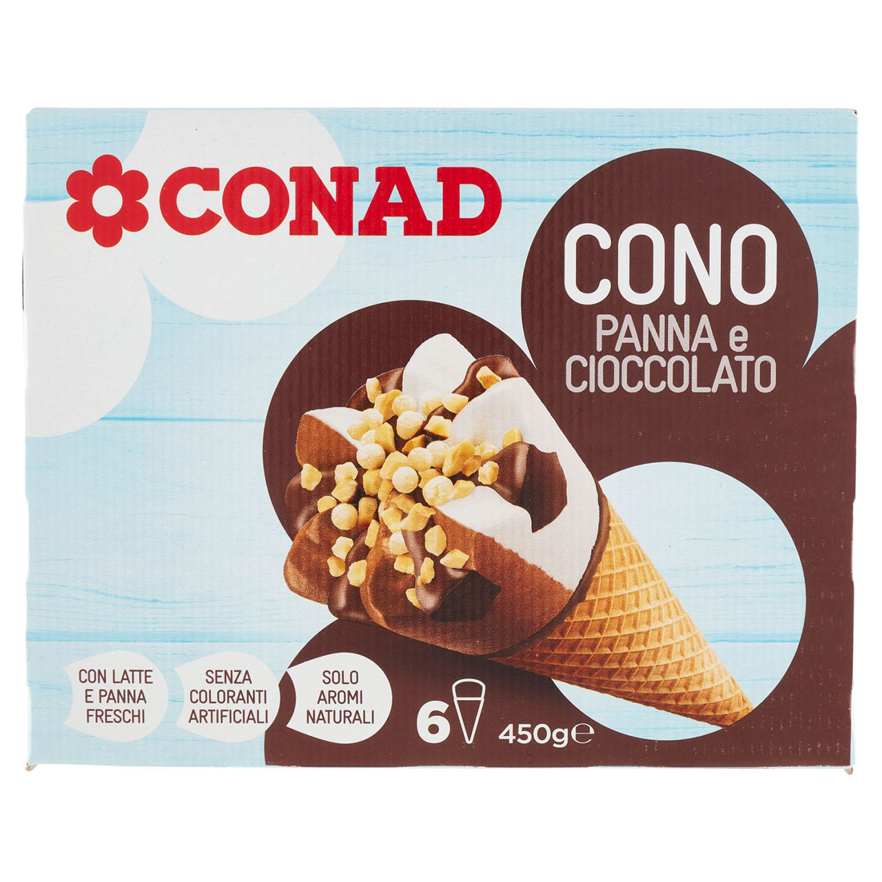 Cono Panna e Cioccolato 6 gelati Conad online