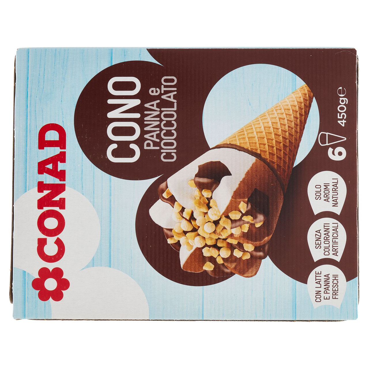 Cono Panna e Cioccolato 6 gelati Conad online