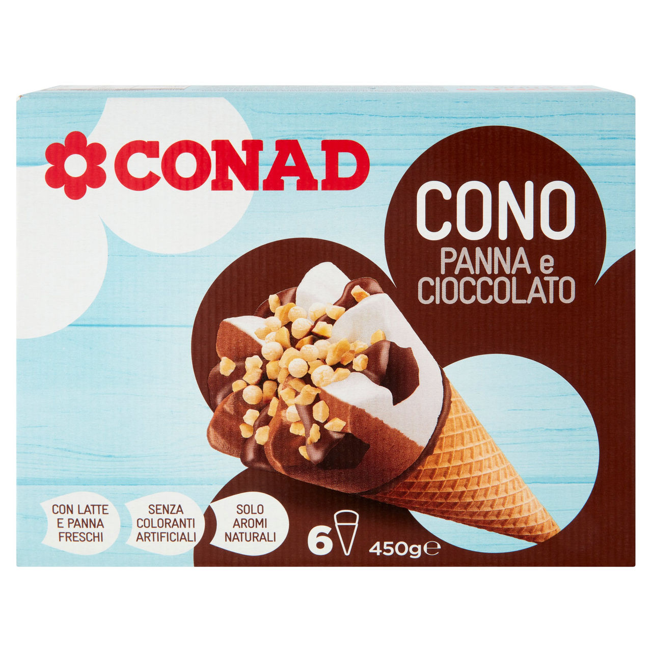 Cono Panna e Cioccolato 6 gelati Conad online