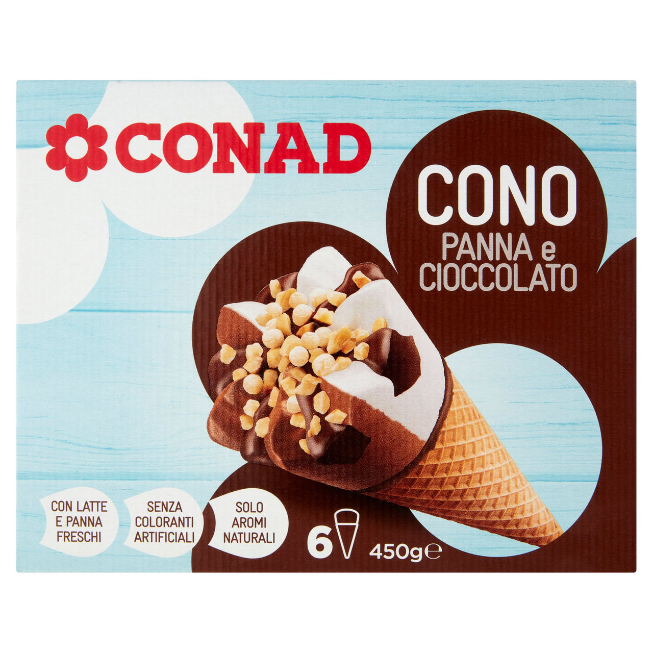 Cono Panna e Cioccolato 6 gelati Conad online
